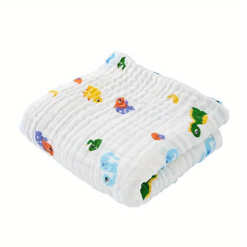 6-слойное мягкое муслиновое пеленание одеяло 105x105см, детский плед, тканый хлопок, машинная стирка