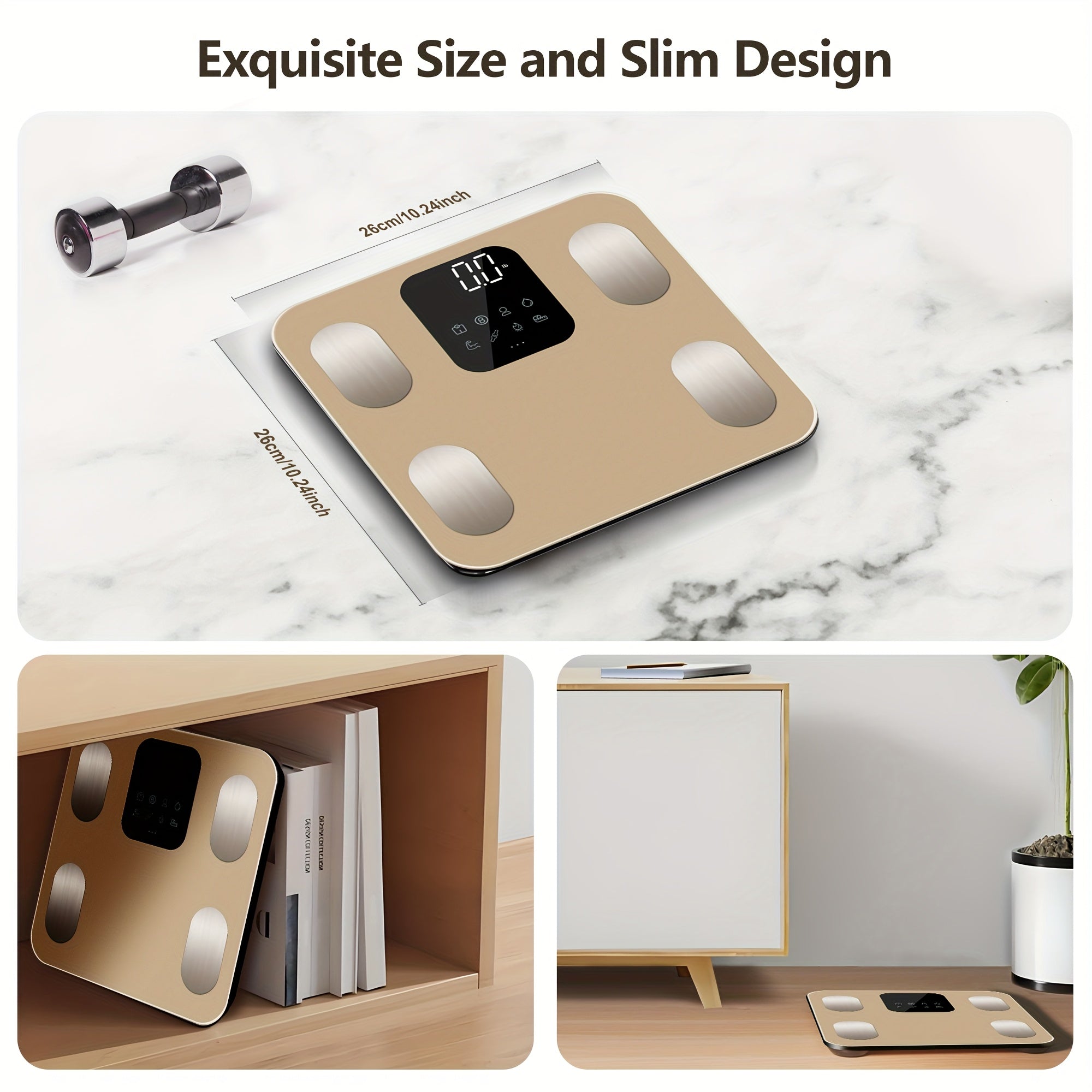 Цифровые напольные весы с LED-дисплеем, емкость 181,44 кг в кг и фунтах