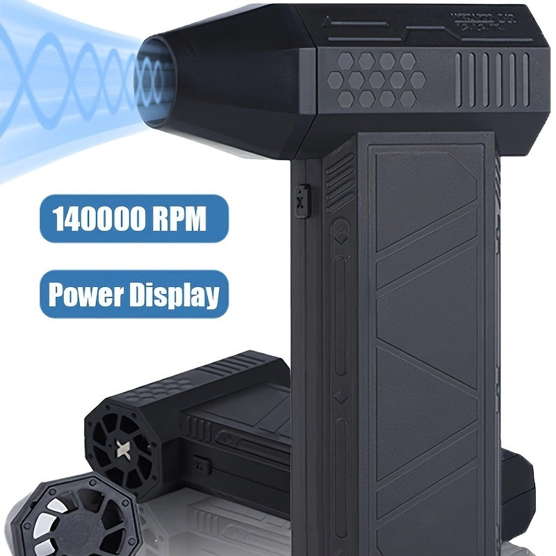 Portable Turbo Fan with 140,000 RPM Brushless Motor Rechargeable 4000mAh Type-C Fast Charging