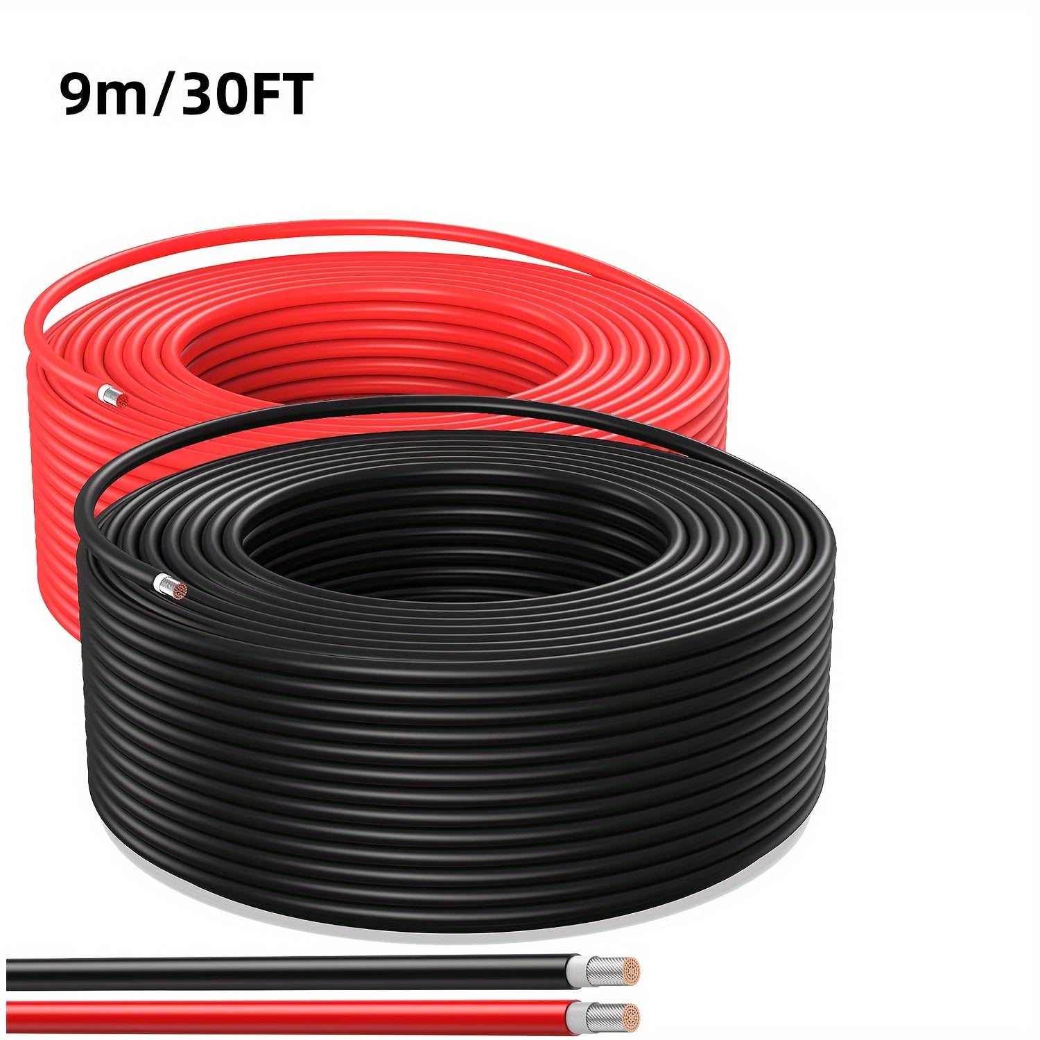 Расширительный кабель для солнечной панели красный черный 12AWG водонепроницаемый аккумуляторный