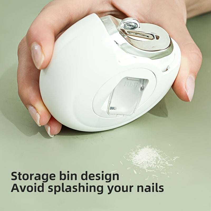 Electric Nail Clipper with Automatic Trimming and Polishing for Fingernails and Toenails