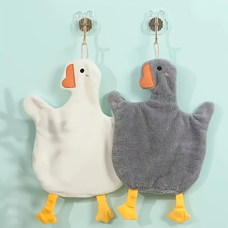 Cartoon Duck Kitchen Towel Absorbent Cotton Polyester Quick-Drying Bathroom Bedroom
