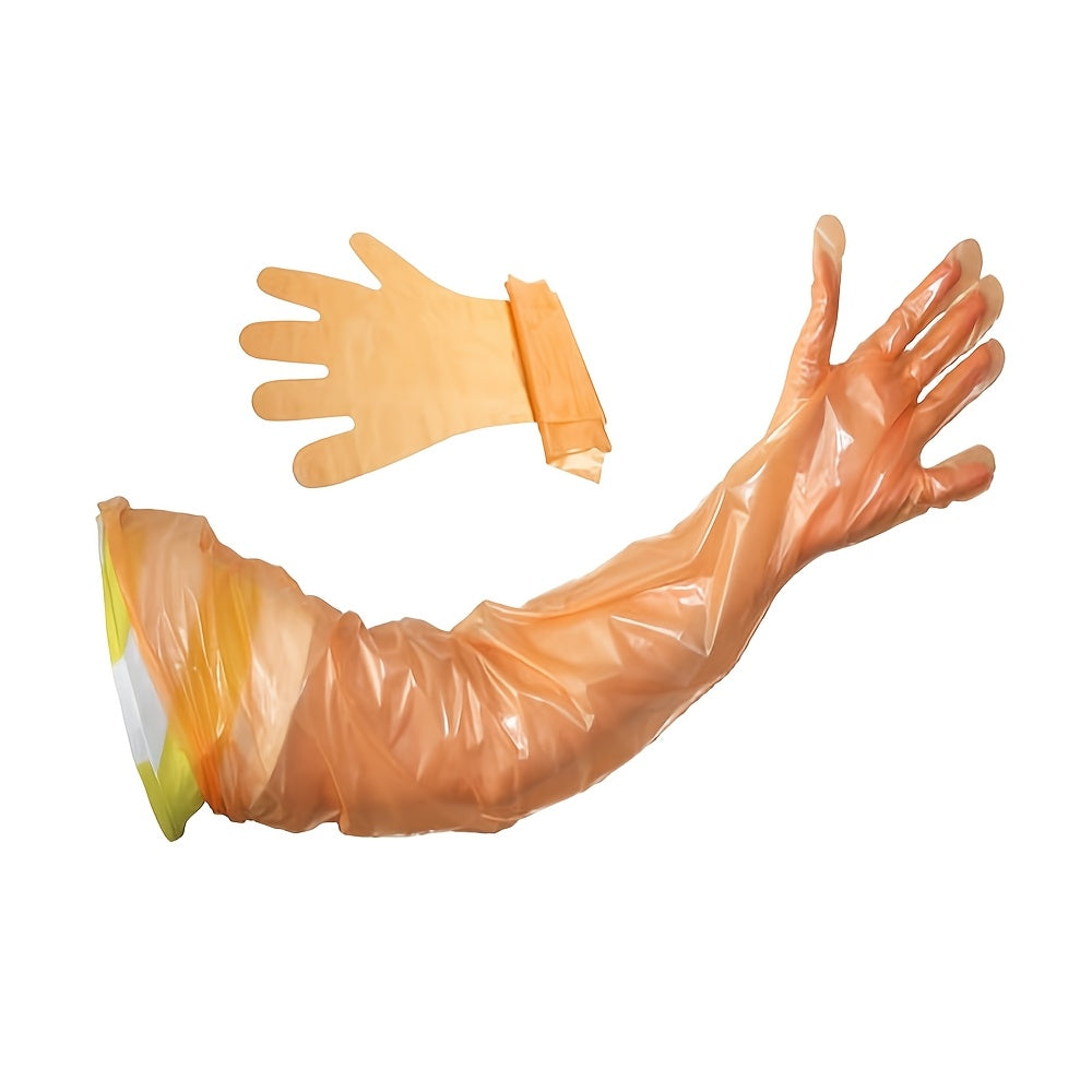 50 dona suv o'tkazmaydigan bir martalik qo'lqoplar veterinariya, ov va ochiq havoda faoliyatlar uchun - qo'rg'oshinsiz plastmassadan tayyorlangan, uy tozalash ishlariga juda mos keladi