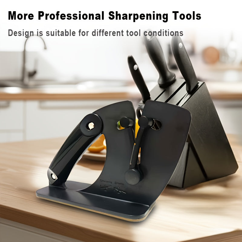 Ergonomic Knife Sharpener Auto-Adjust Tungsten Carbide Non-Slip Grip