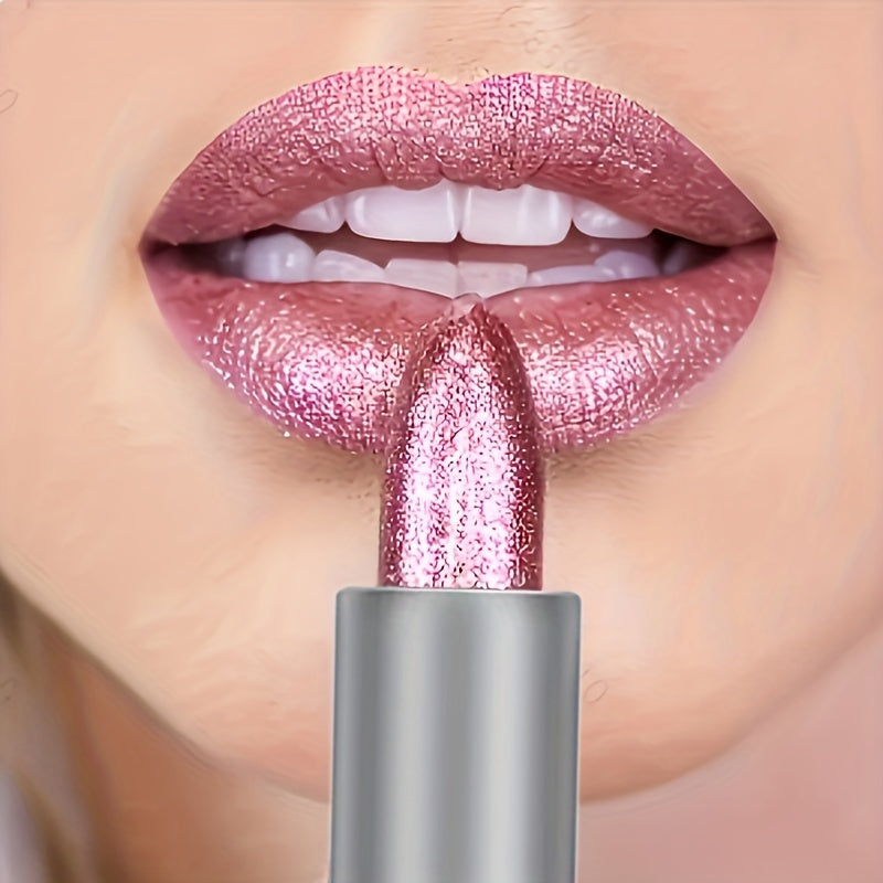 Long-Lasting Glitter Lipstick for Adults, Purple, Moisturizing Jelly Formula, ≤100ml