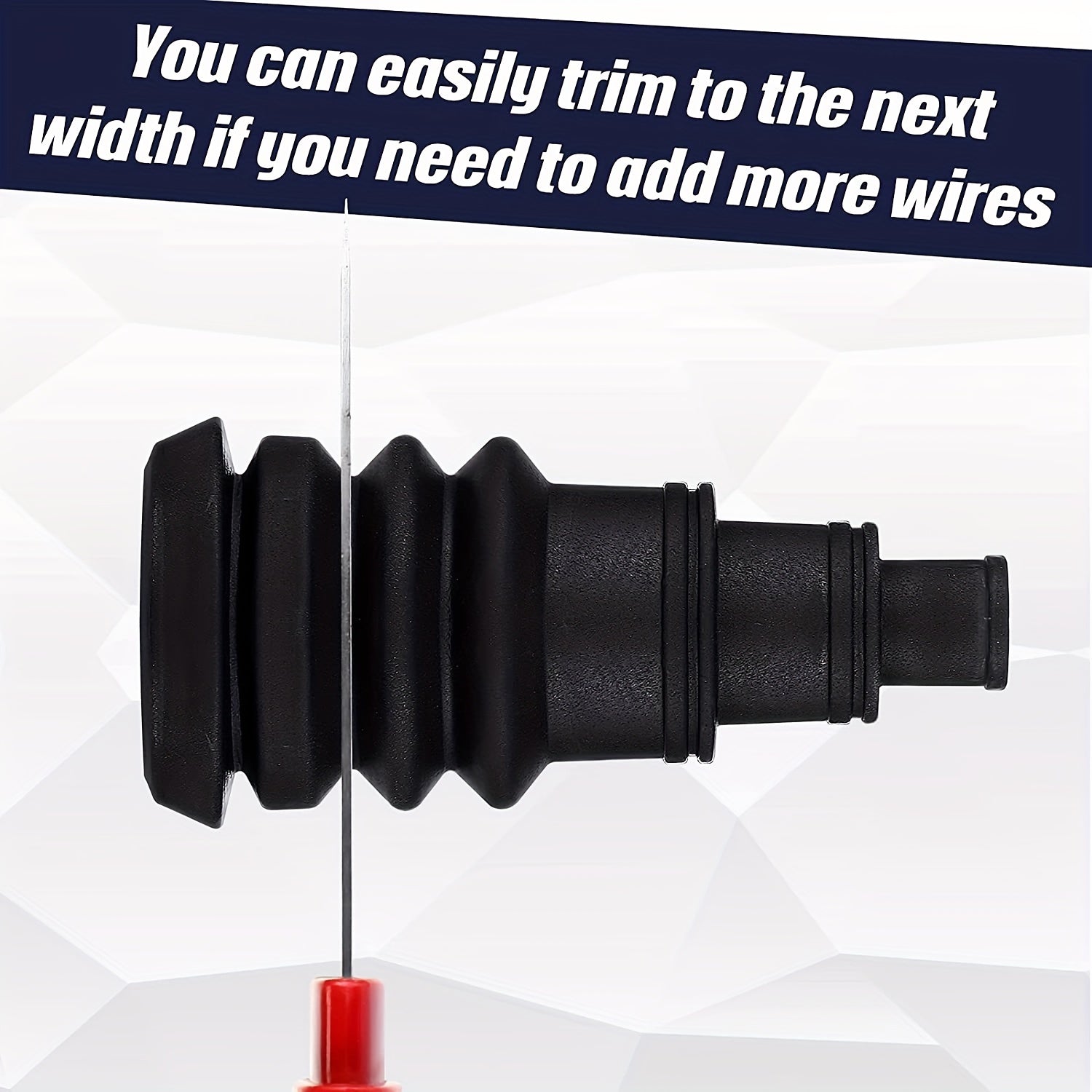 Paquete de 2 fundas protectoras de goma para manguitos de cables de arnés de coche