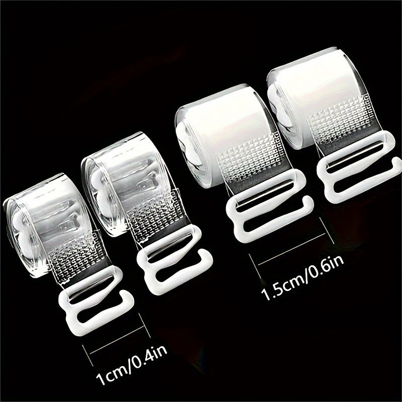 8 Transparent Adjustable Shoulder Straps for Women's Lingerie and Underwear Set of 8