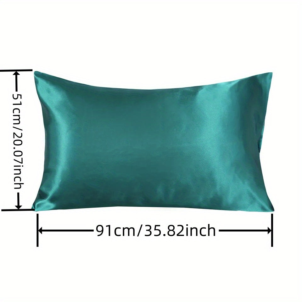 Set of 2 Satin Pillowcases in Multiple Colors Soft Airy Envelope Closure