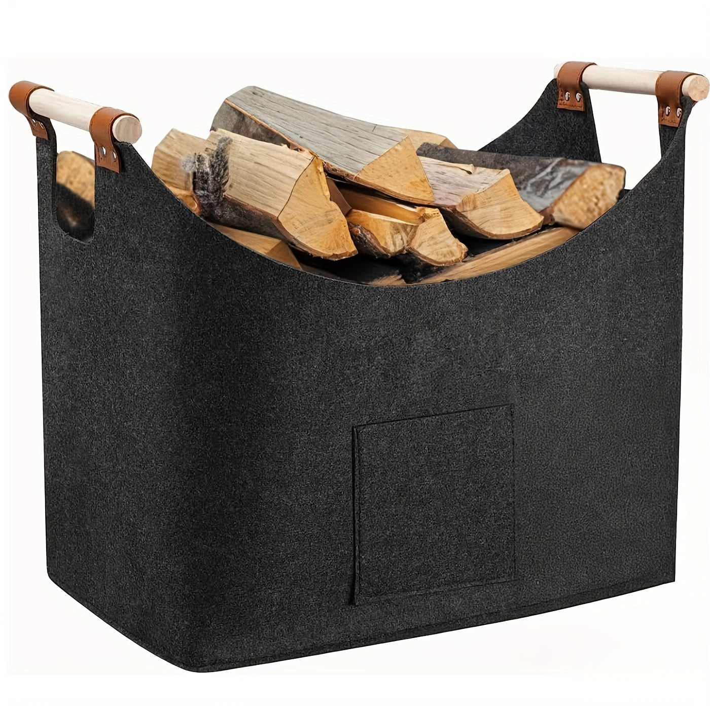 Extra Large 55L Felt Log Baskets for Firewood and Indoor Storage