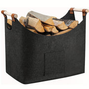 Extra Large 55L Felt Log Baskets for Firewood and Indoor Storage