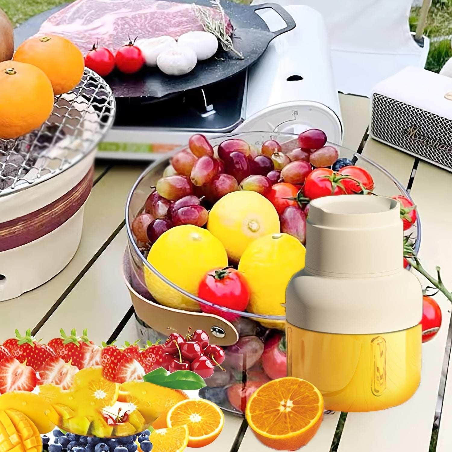 Portable Juicer Cup with 12-Blade System USB Rechargeable Compact and Versatile