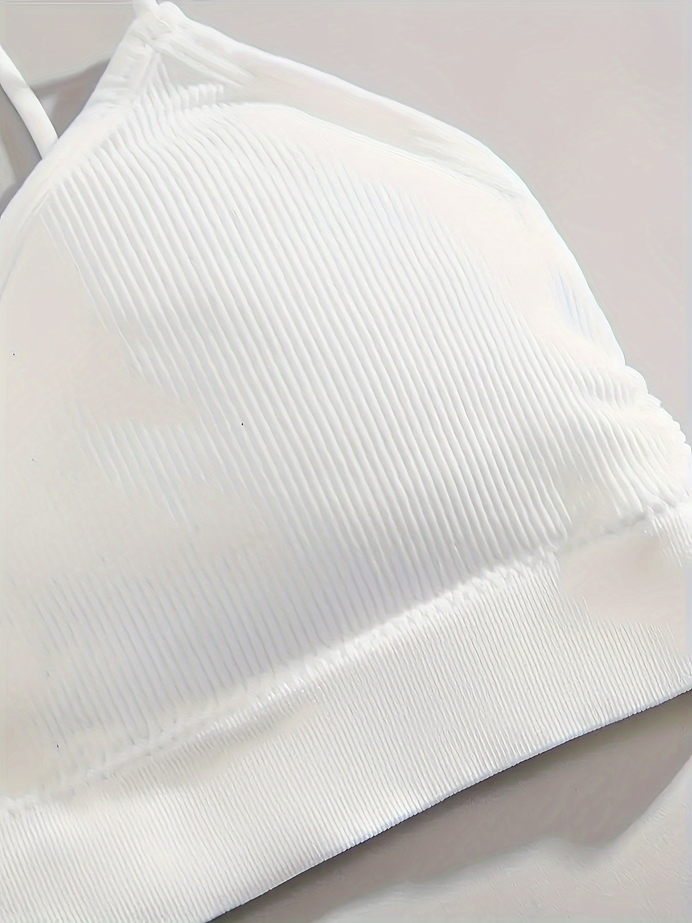 Women's Lingerie Set Ribbed Push-Up Bra and Stretchy Briefs Solid Nylon Blend