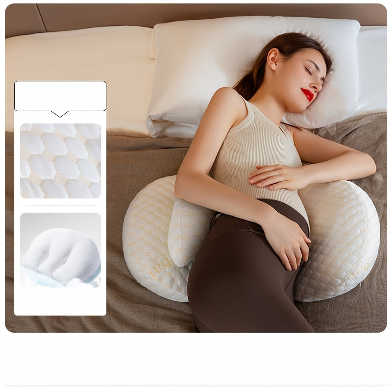 Adjustable U-Shaped Pregnancy Pillow Full Body Support Cushion Removable Cover