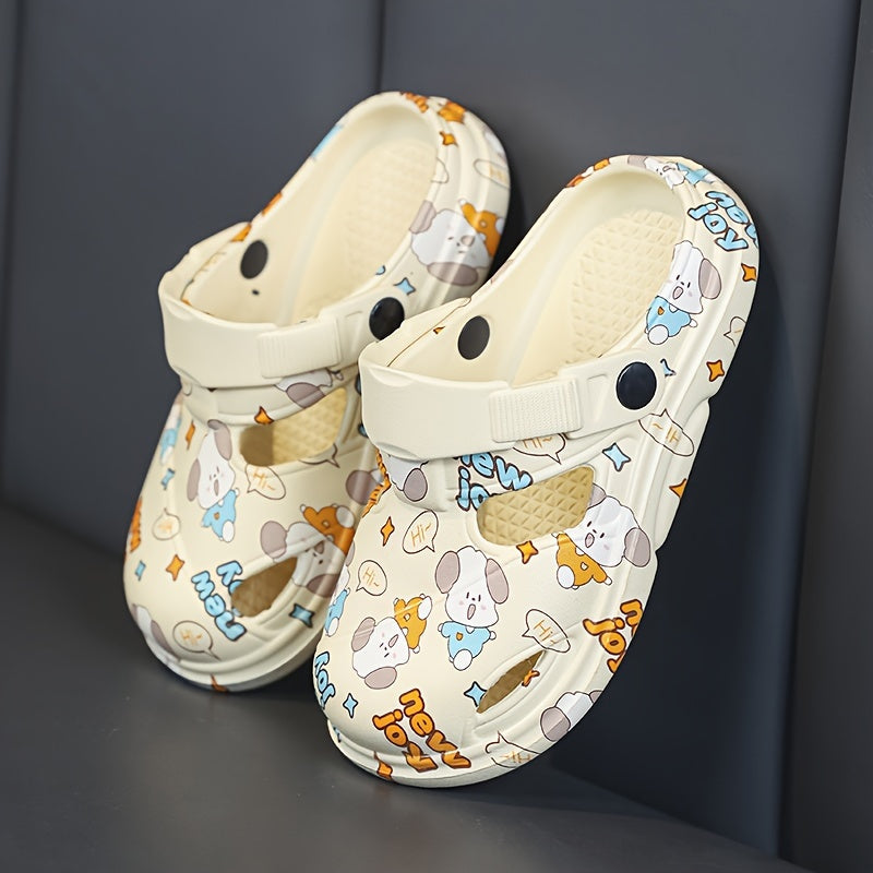 Boys' Casual Cartoon Clogs Lightweight Breathable Non-Slip Indoor Outdoor Summer
