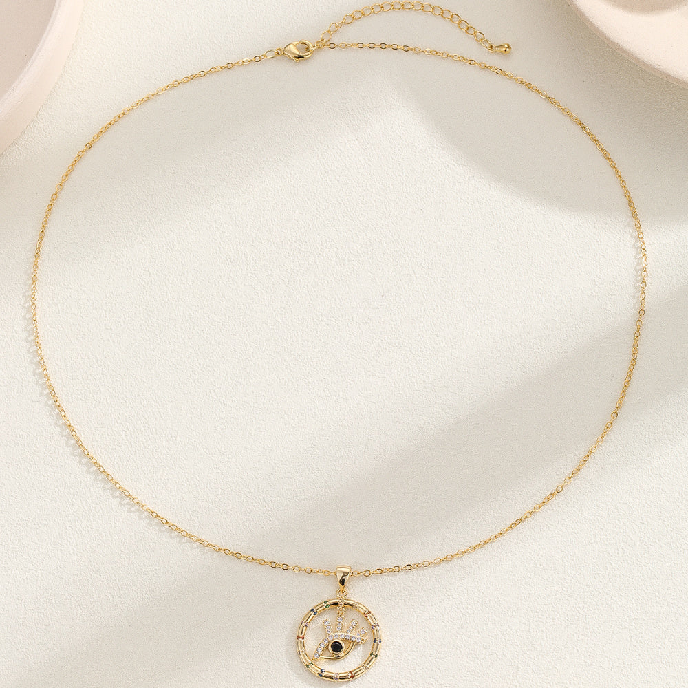 Punk ilhomlangan zanglamas po'latdan yasalgan marjon, Yovuz ko'z dizayni, Avgust tug'ilgan toshi va zirkoniya, Kundalik yoki ta'til kiyish uchun mukammal, Ideal 14-fevral sovg'asi