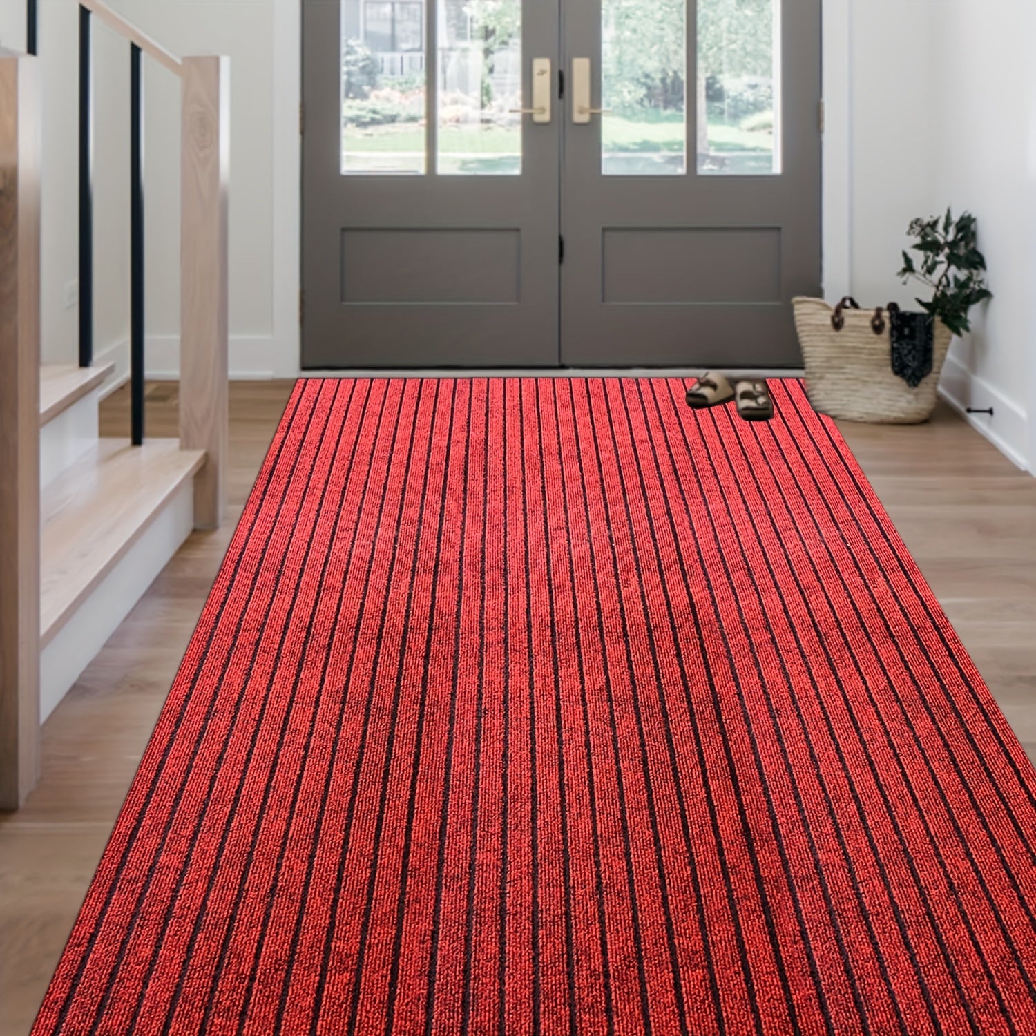 Non-Slip Waterproof Runner Rug for Indoor Outdoor High Traffic Hallways Decks
