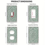 Sage Green Beige Decorative Light Switch Cover Easy to Install No Wiring Needed