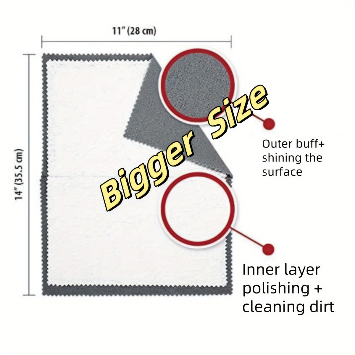 Jewelry Cleaning Cloth Large Polishing Cloth for Gold Silver and Tableware