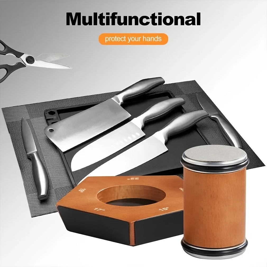 Uy uchun mo'ljallangan besh tomonli aylanuvchi pichoq silliqlash uchun to'plam, Muhim oshxona asboblari va aksessuarlar, Mukammal bayram sovg'asi.