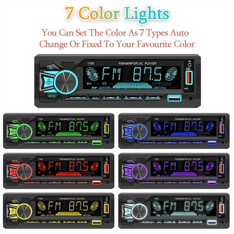 1Din Car Stereo MP3 Player 4 Inch Screen FM Receiver AUX USB TF Input