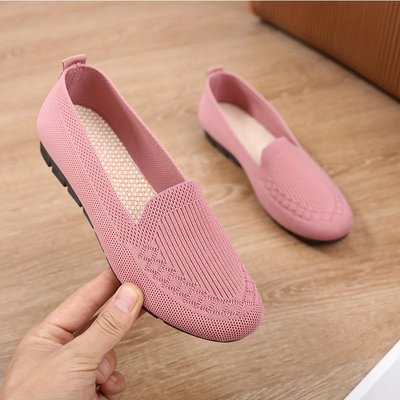Women's Slip-On Loafers Light Breathable Fabric All-Season Comfortable