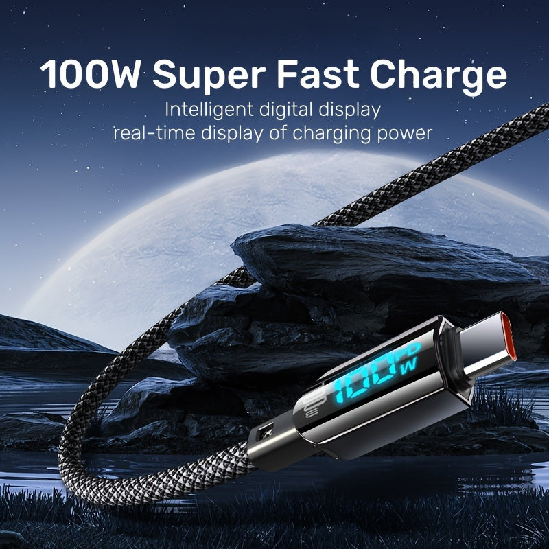 Tez zaryadlash imkoniyatiga ega, real vaqt rejimida raqamli ko'rsatkichga ega to'quv ma'lumotlar kabeli, yuqori tezlikda uzatishni qo'llab-quvvatlaydi, 100W USB-A dan Type-C ga va 60W Type-C dan Type-C ga, turli interfeys variantlari bilan.