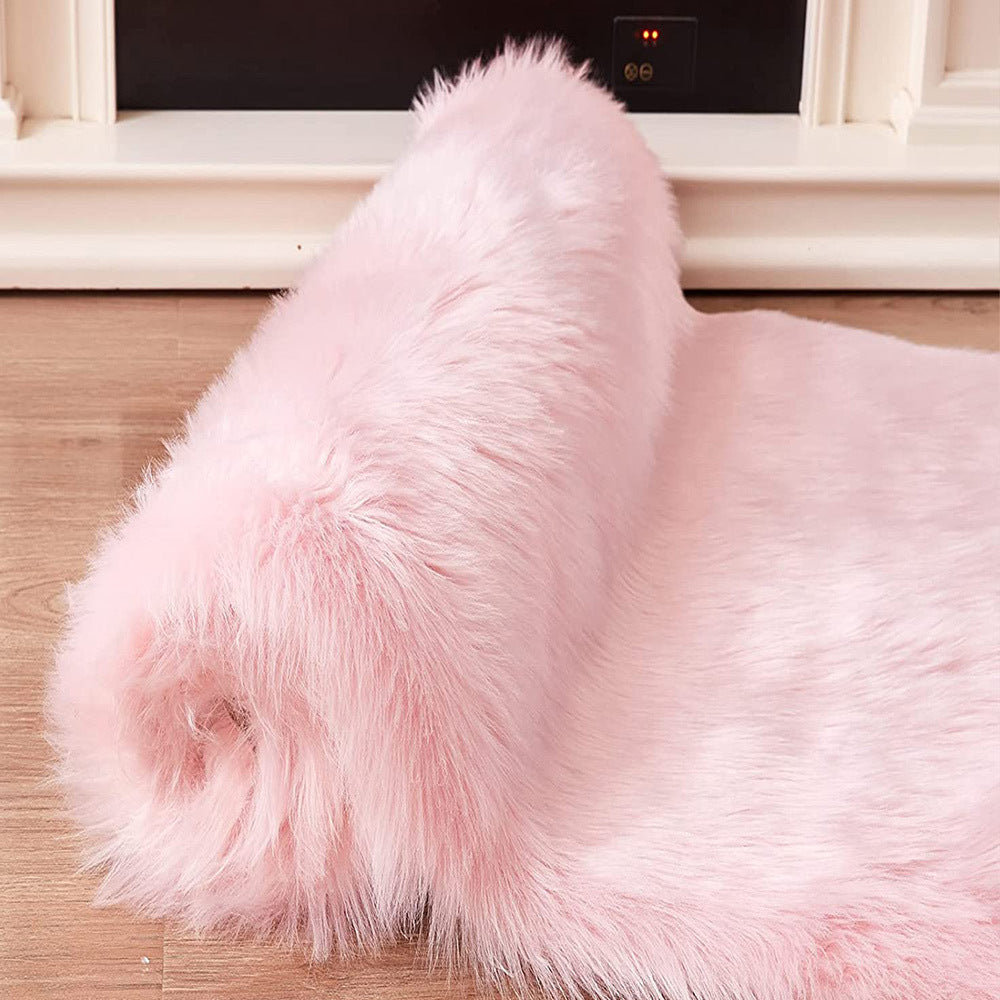 Black Shag Area Rug Luxuriously Soft Polyester-Acrylic Hand Washable Floor Decor