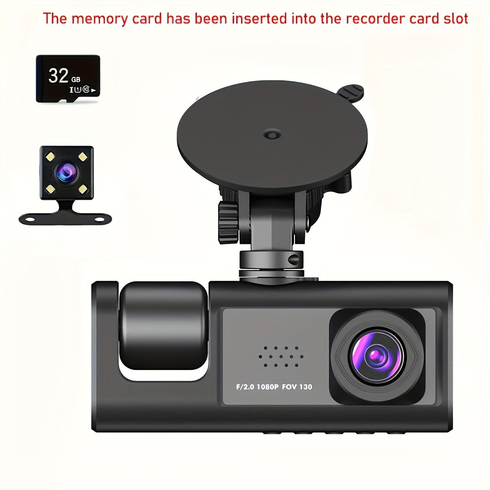 Car Dashboard Camera Night Vision 1080P Front Lens 480P Rear View Wide Angle