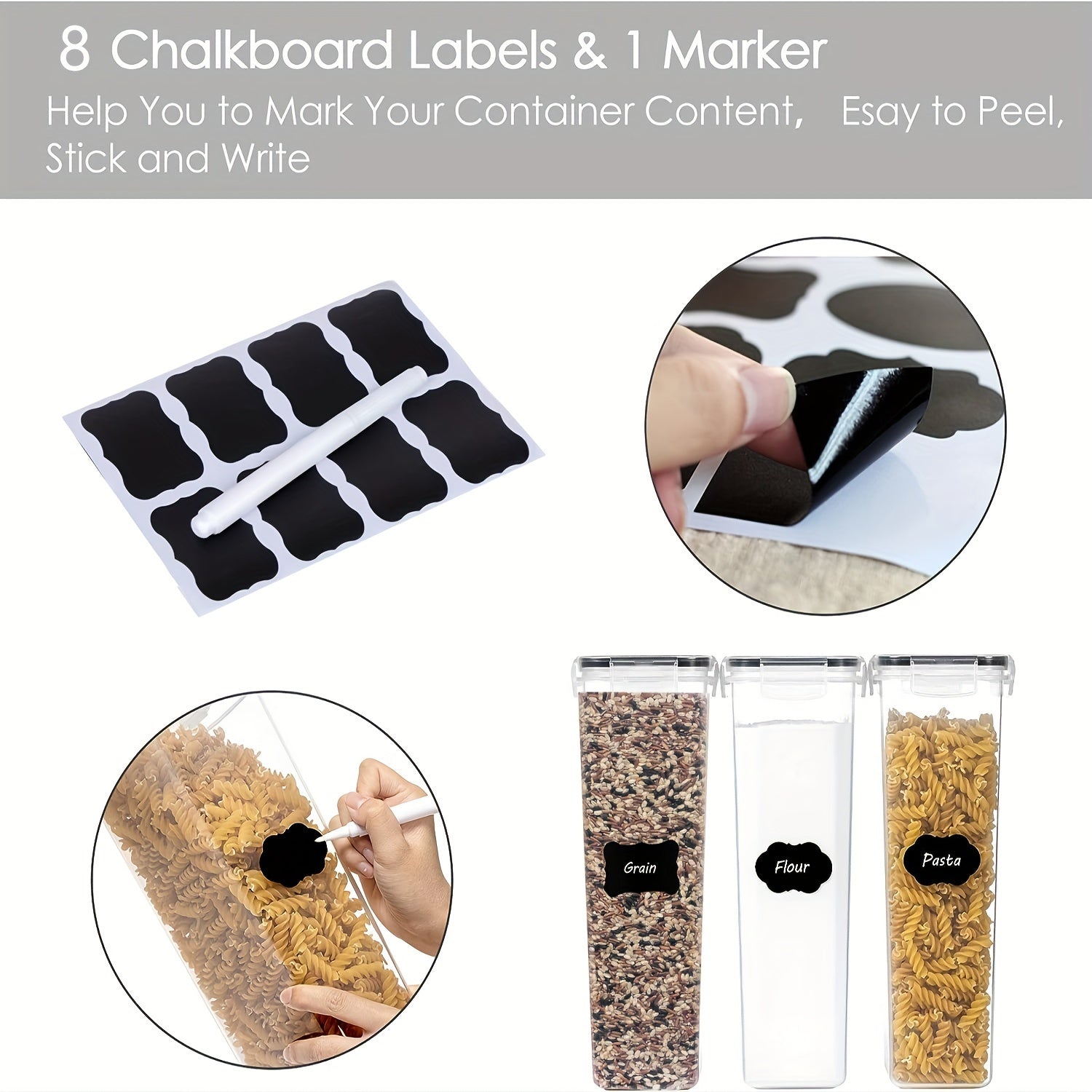 3/6 dona havo o'tkazmaydigan oziq-ovqat saqlash konteynerlari 81oz katta oshxona va RV oshxona tashkilotchisi