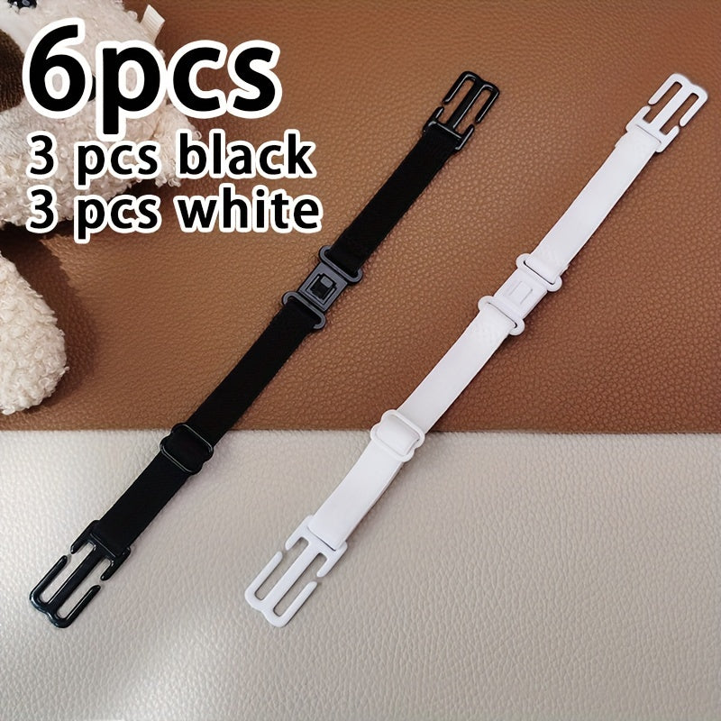 6 Pack Elastic Bra Strap Extenders Adjustable Comfort for Women's Lingerie