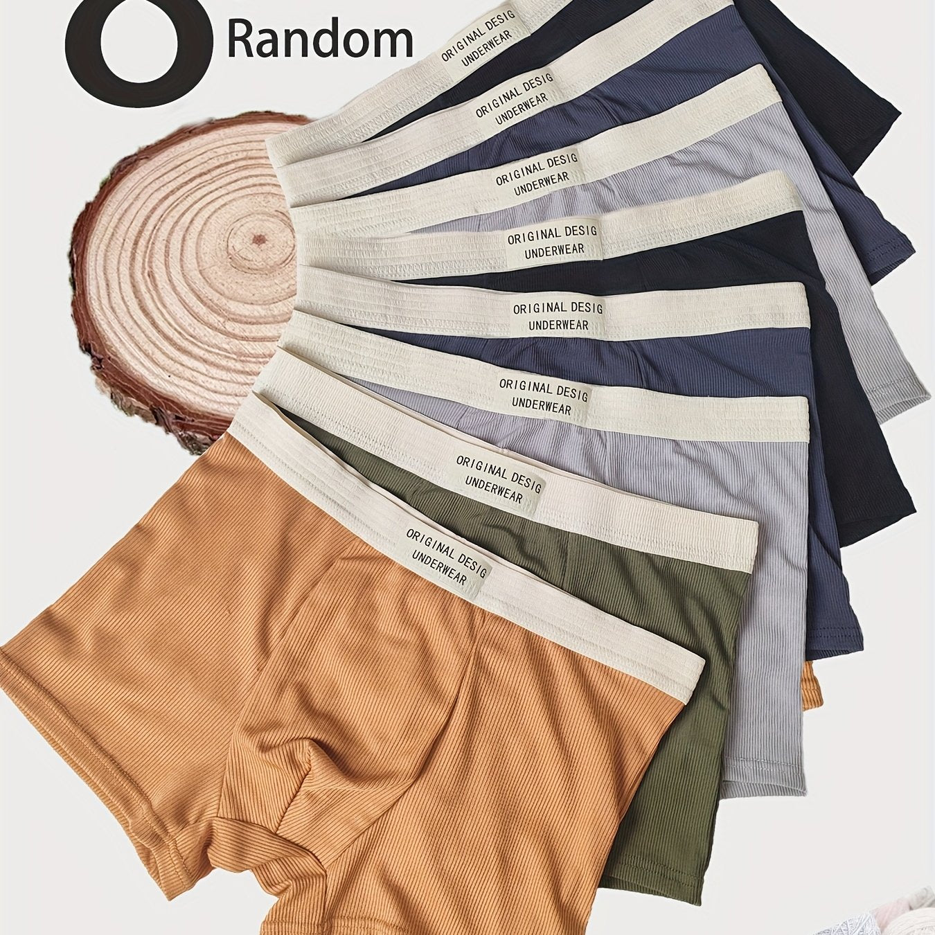 Men's Boxer Briefs 8 Pack Polyester Spandex Medium Stretch Breathable Solid