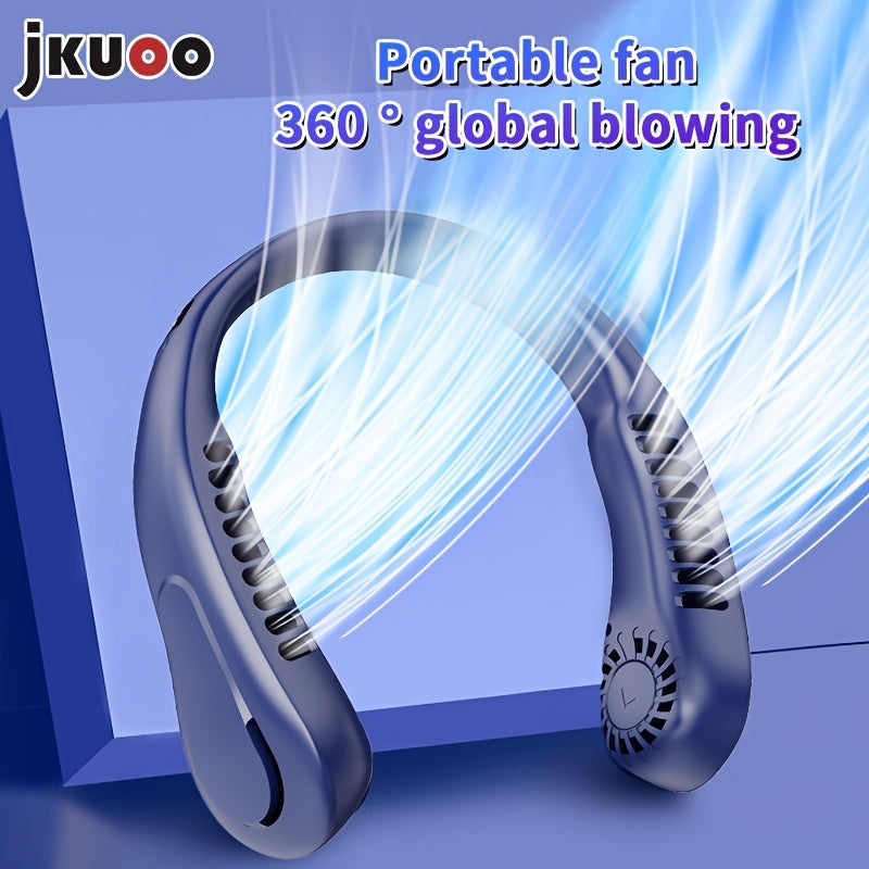 Portable Neck Fan Bladeless USB Rechargeable Summer Cooling Fan with 5 Speeds