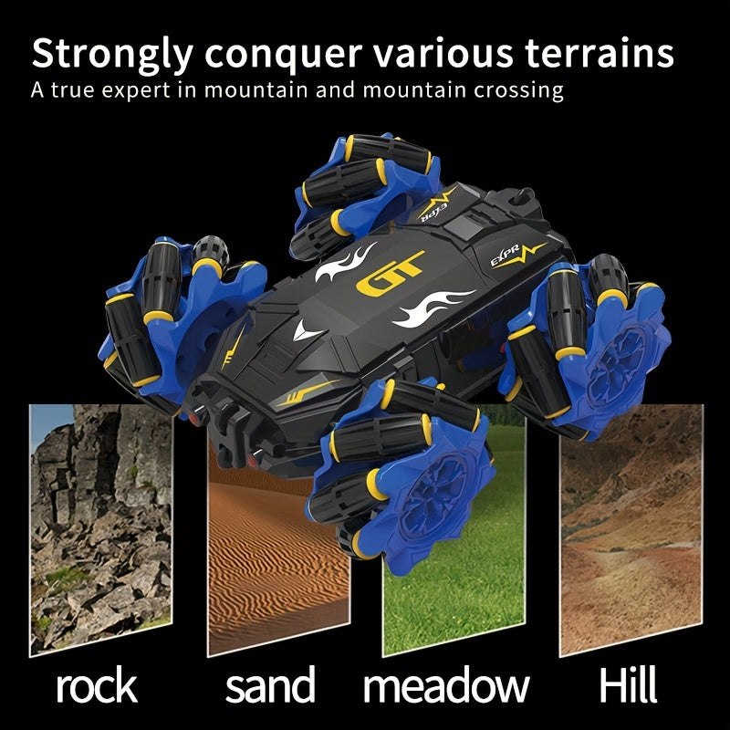 High-Speed All-Terrain Remote Control Car for Kids with Gesture Sensing Lights and Sounds Rechargeable