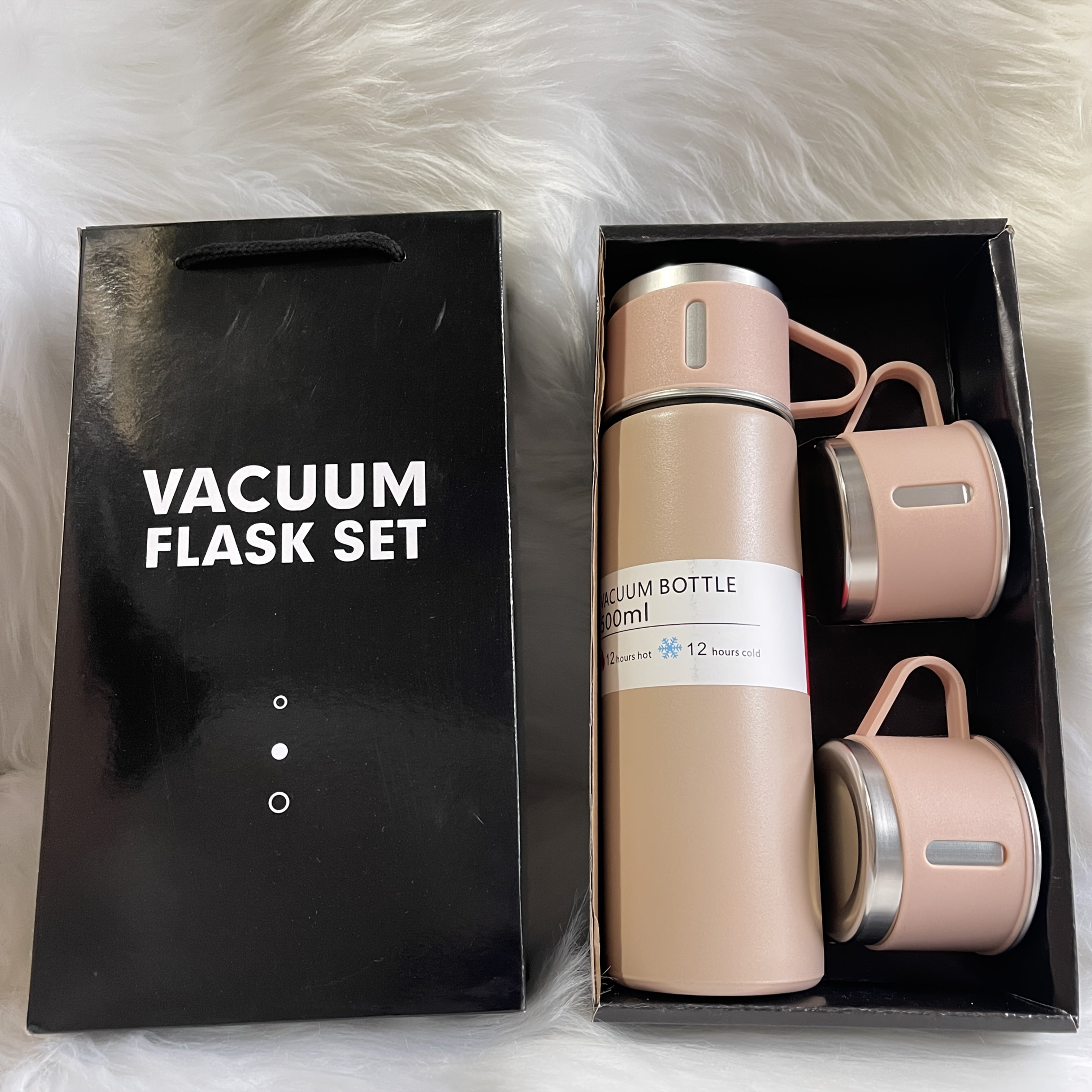 Mashhur zanglamas po'latdan yasalgan vakuum izolyatsiyali qopqoq bilan idish, issiq va sovuq ichimliklar uchun, qahva, choy va suv uchun ideal, ochiq havoda faoliyatlar uchun mukammal, barcha yoshlar tomonidan seviladi.