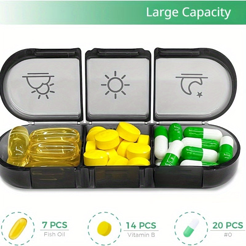 Organizador de pastillas de plástico unisex de 7 días, 14 compartimentos, fácil de presionar, arcoíris