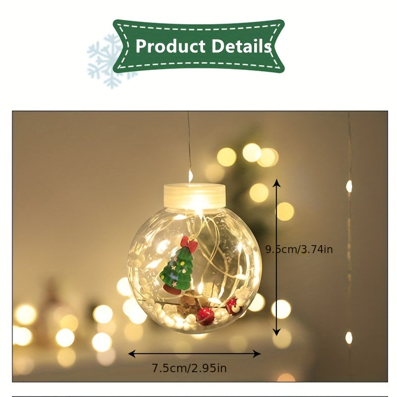 USB-Powered LED Curtain Lights with Snowman Pendant and Blinking Yellow Light for Holiday Decor
