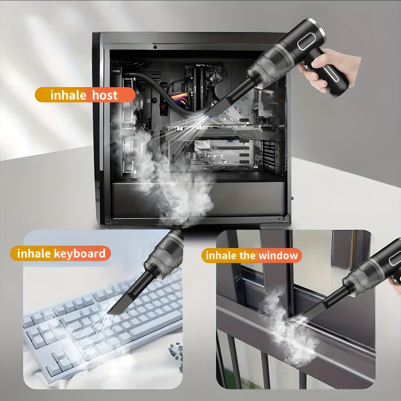 Rechargeable Handheld Vacuum Cleaner for Car and Home Wireless Portable Lightweight 2000mAh