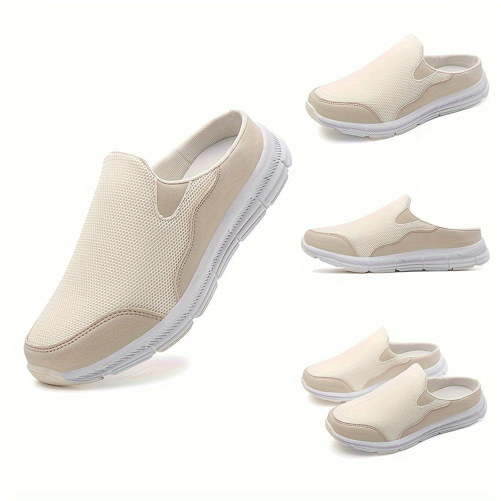 Women's Plus Size Slip-On Sneakers Breathable Mesh Lightweight Casual Shoes