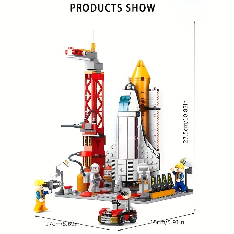 Space Shuttle and Rocket Launch Center Building Block Toy Set for Kids 512 Pieces