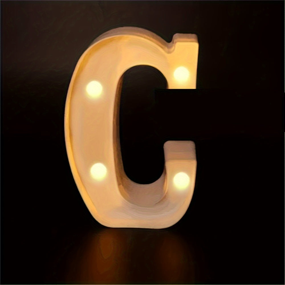 16cm LED Alphabet and Number Night Light Battery Powered Warm White for Home Decor