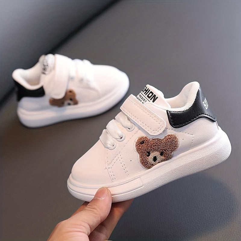 Kids Boys Cartoon Bear Low Top Sneakers Breathable Lightweight Autumn Outdoor Shoes