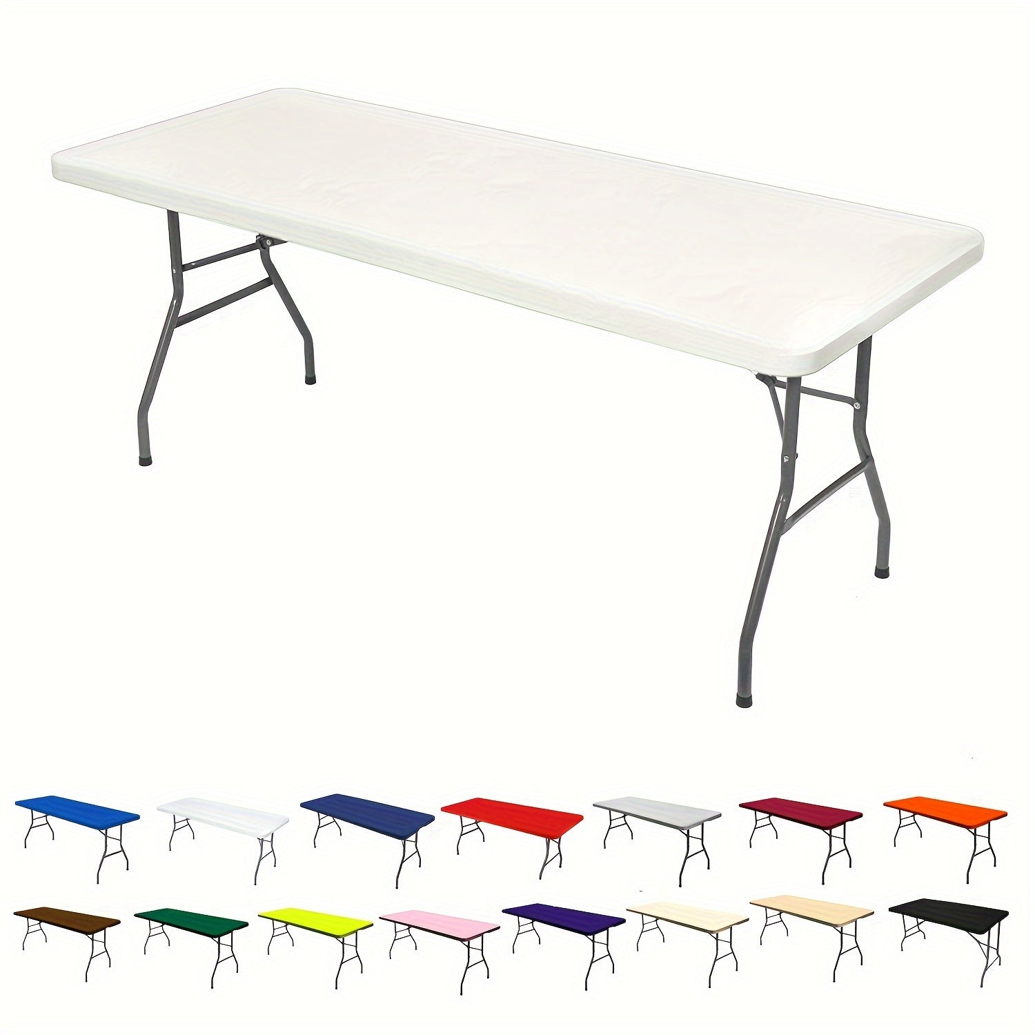 Polyester Half Pack Stretch Table Cover for Christmas Parties Indoor Outdoor Use