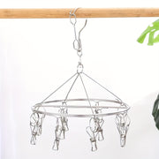 Large Capacity Metal Socks Hanger with Rotating Hook Durable Clothes Drying Rack for Bathroom Bedroom Closet