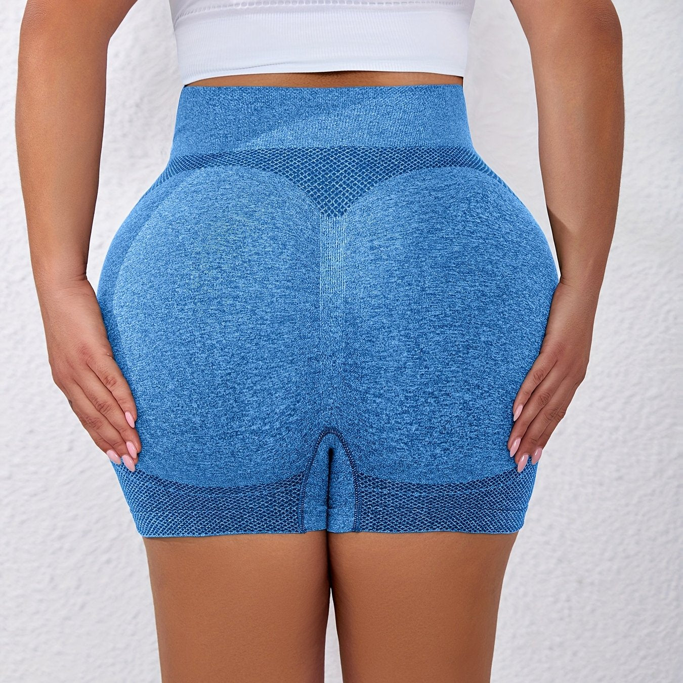 Pantalones cortos de yoga de cintura alta para mujer, nylon y spandex, control de abdomen, negro, verano