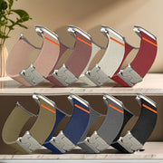 Elastic Nylon Loop Band for Apple Watch 38mm-49mm Non-Water Resistant Polyamide Strap for Men Women