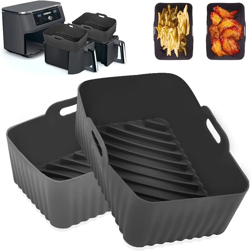 Rejillas de silicona antiadherentes para freidora de aire con accesorios para freidora doble