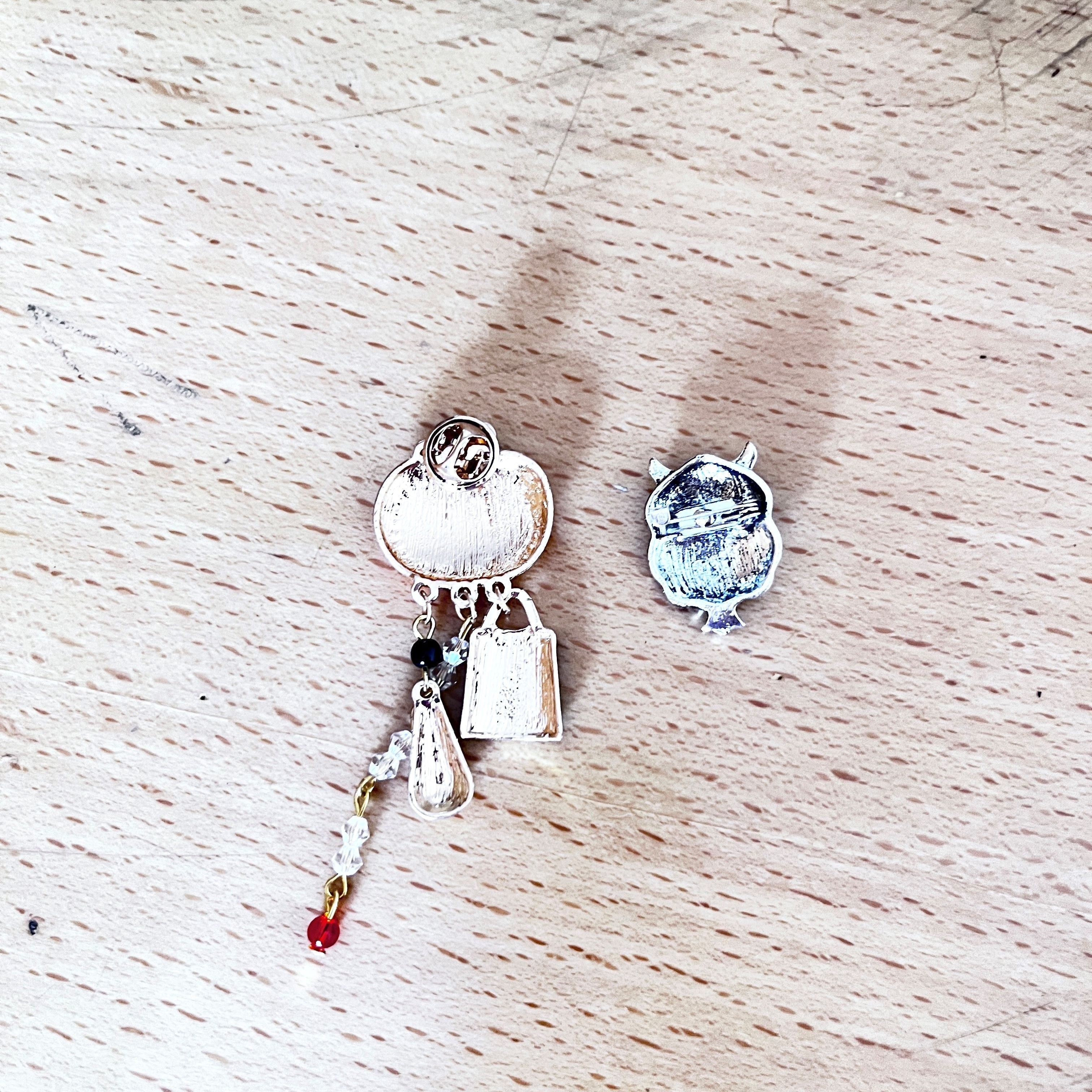 Halloween Owl and Pumpkin Brooch Pin Alloy Quirky Cartoon Accessory for Women and Girls