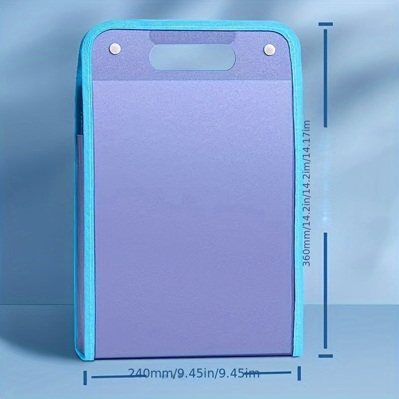 Портативная вертикальная сумка-органайзер для файлов A4 с 13 сетками, утолщённый PP, застёжка-клип для офиса и хранения данных