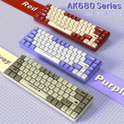 Wired Mechanical Gaming Keyboard 65% RGB Backlit Red Switches Ergonomic Purple White