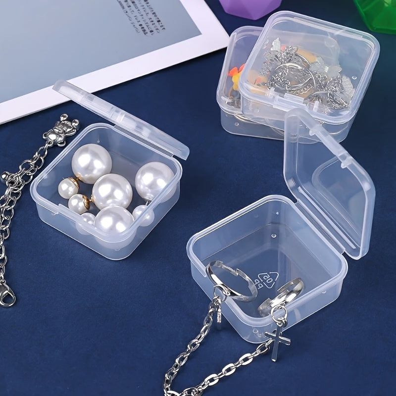 Mini Storage Boxes for Earrings and Jewelry, 6 Pack, Clear Organizer for Gifts